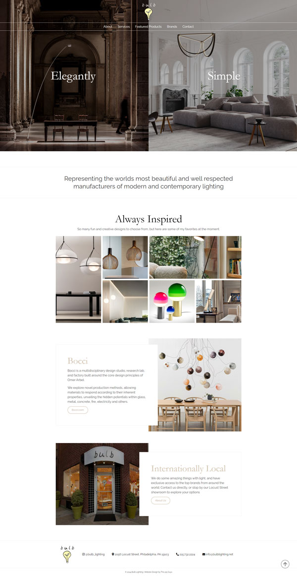 BULB Lighting Web Design